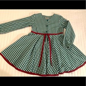 Eleanor Rose green gingham twirl dress.